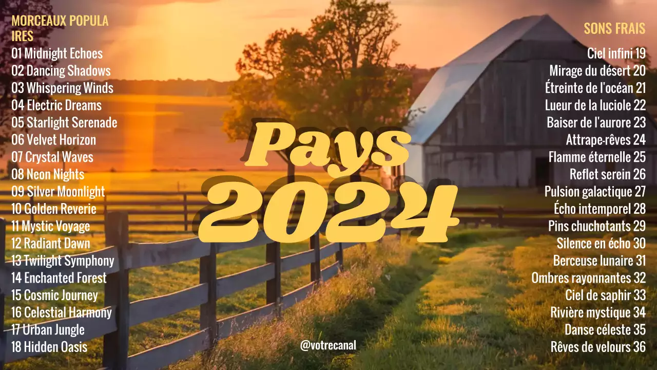 playlist de musique rustique orange