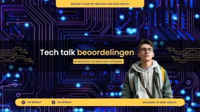 blauw modern tech youtube kanaal kunst