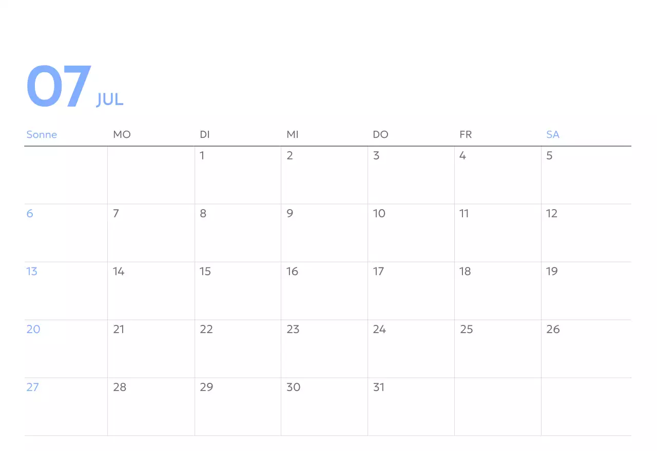 Foto-Zielverfolgungskalender mit einem Hauch von Blau