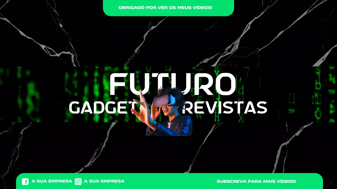 gadget moderno preto arte do canal youtube