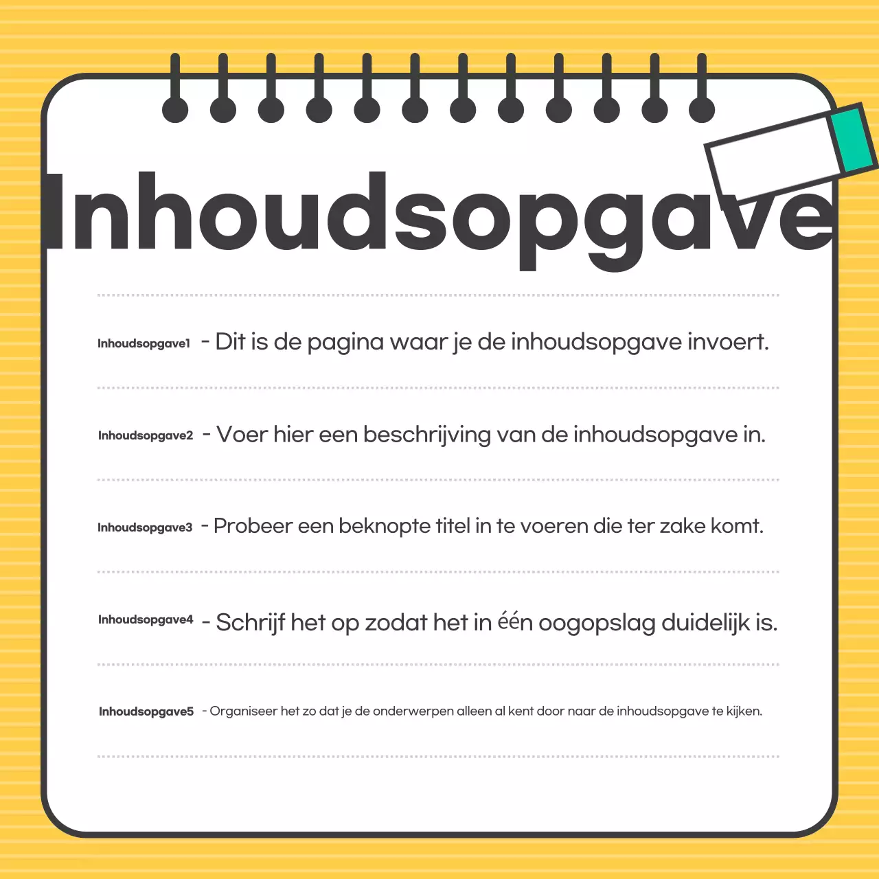 Eenvoudig geel ontwerp uitgelegd