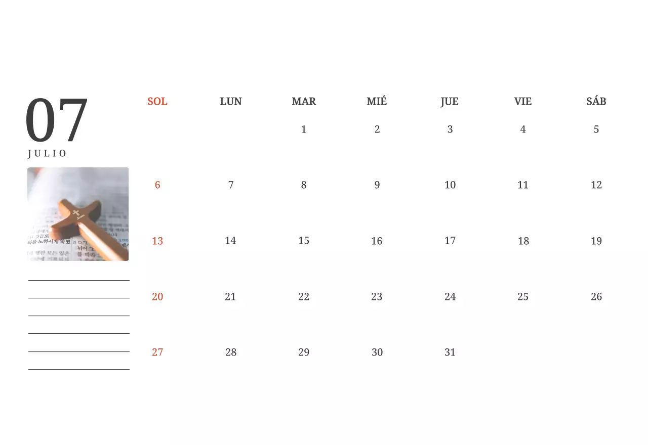 Un calendario conceptual fotográfico con iglesias pintadas en paisajes