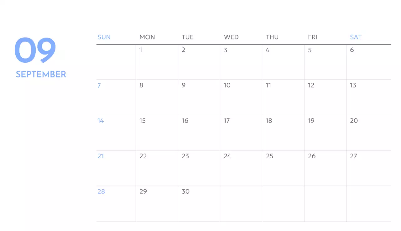 Kalender pelacak sasaran foto dengan percikan warna biru