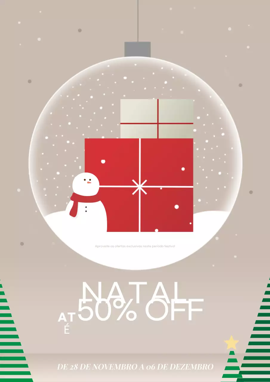 promoção de Natal moderna bege