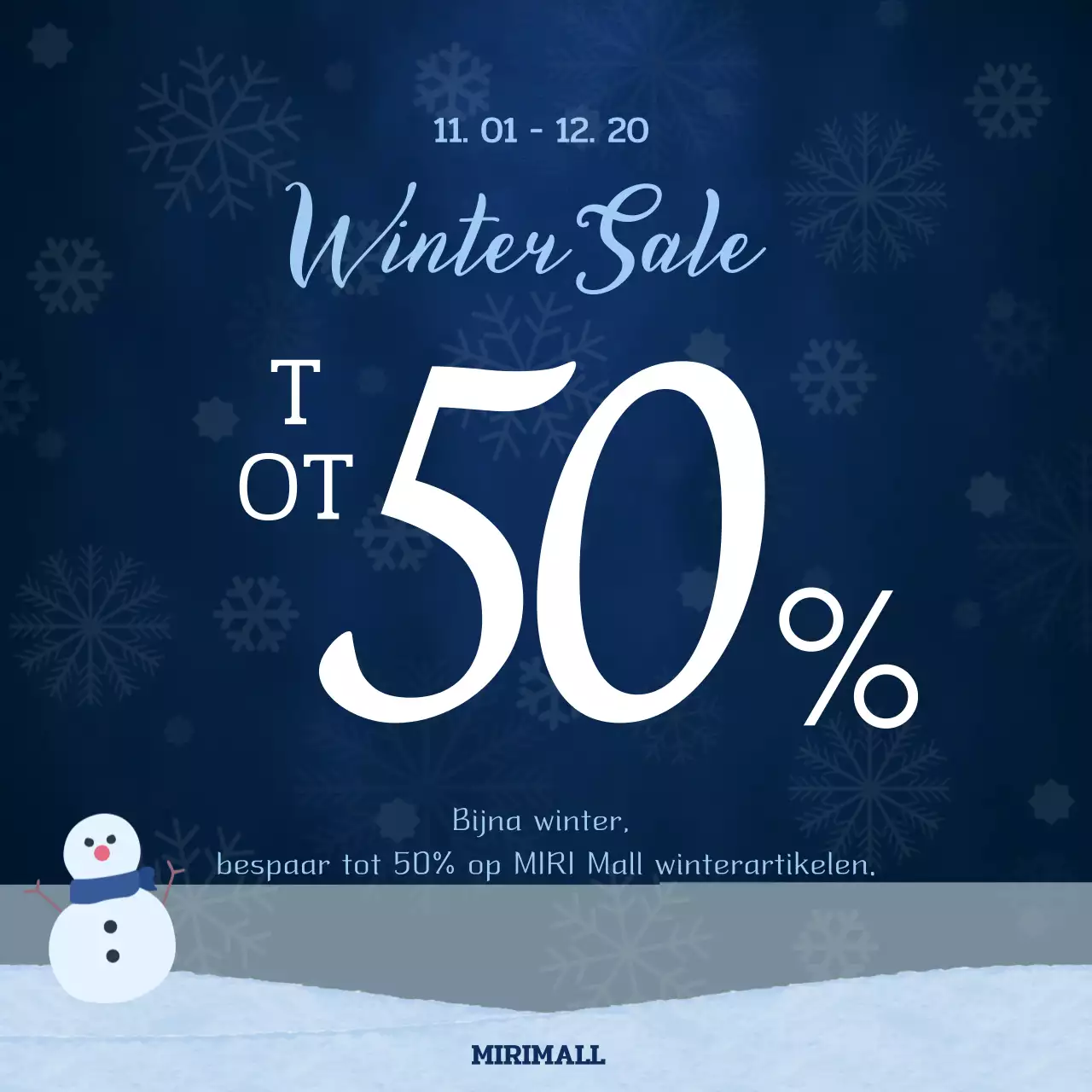 Marineblauw Modern Winter Uitverkoop