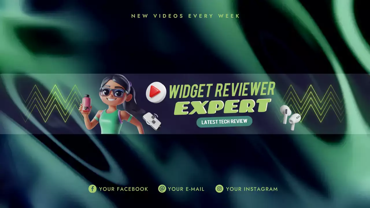 Green Trendy Tech Review Promotion YouTube Thumbnail