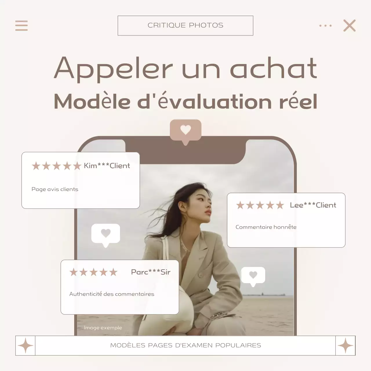 Promote Beige Modèle de revue moderne