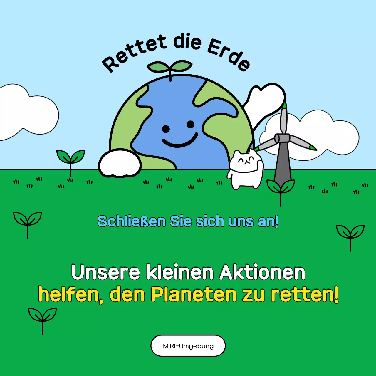 Förderung der grünen und hellblauen grünen Lebensherausforderung