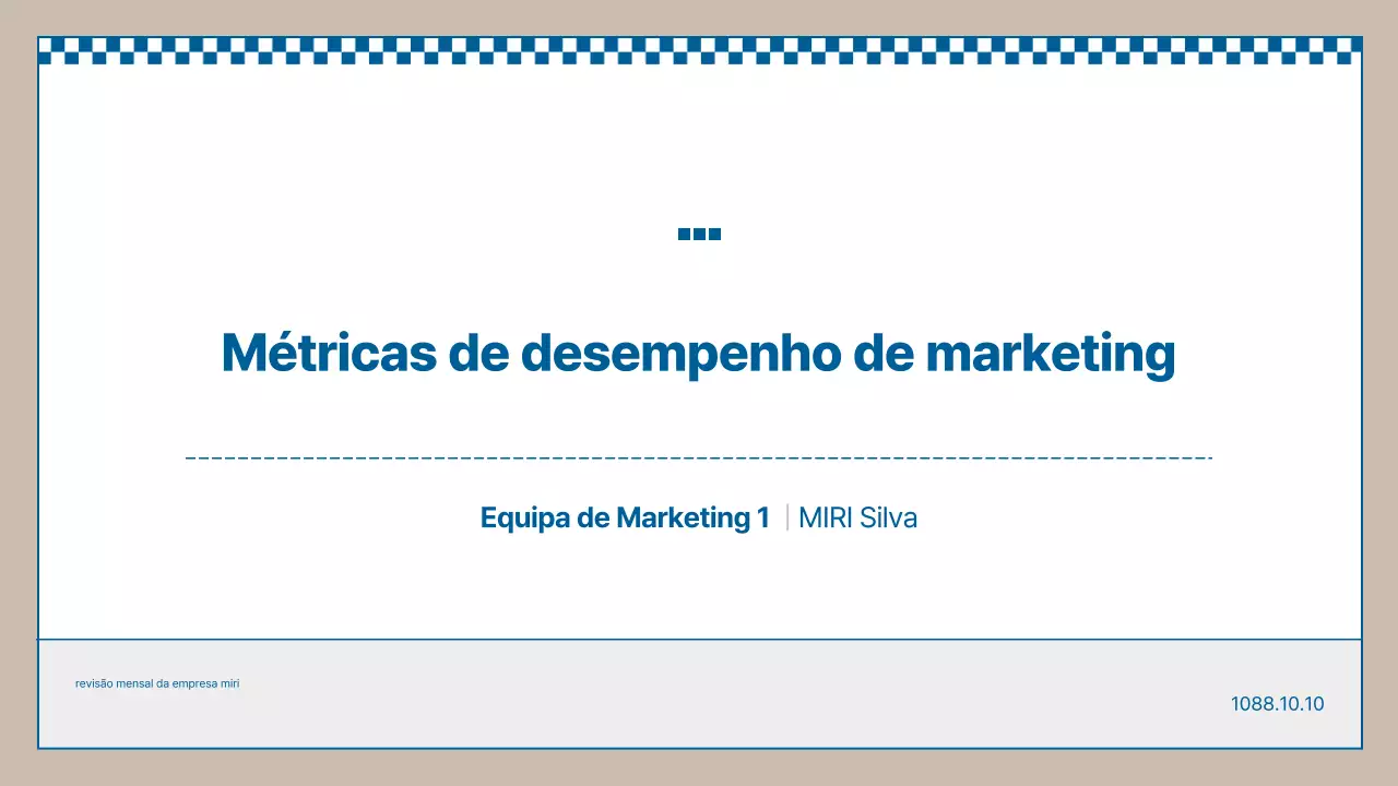 Relatórios de marketing Blue Basic