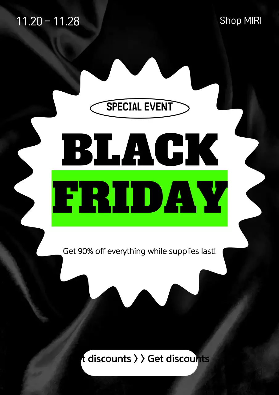 Poster quảng cáo Black Bold Black Friday