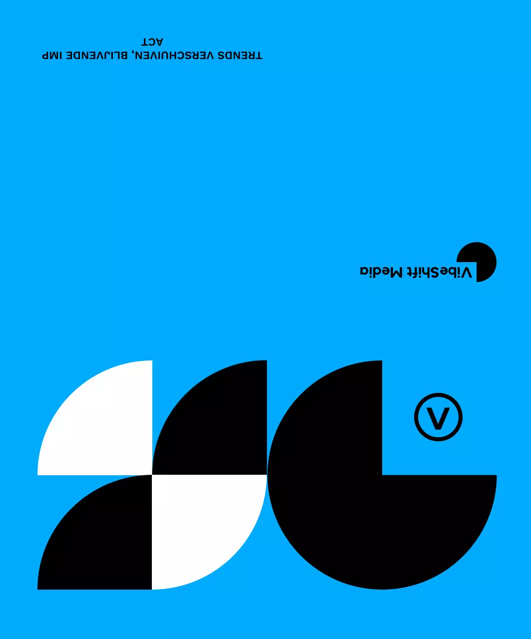 Blauw geometrisch marketing promotioneel visitekaartje