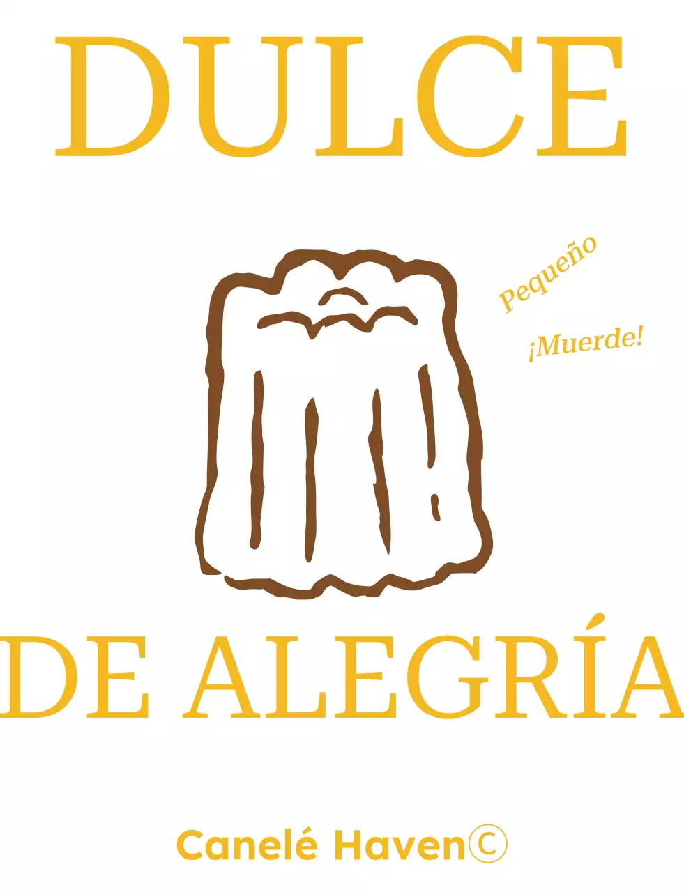 Logotipo de postre sencillo marrón