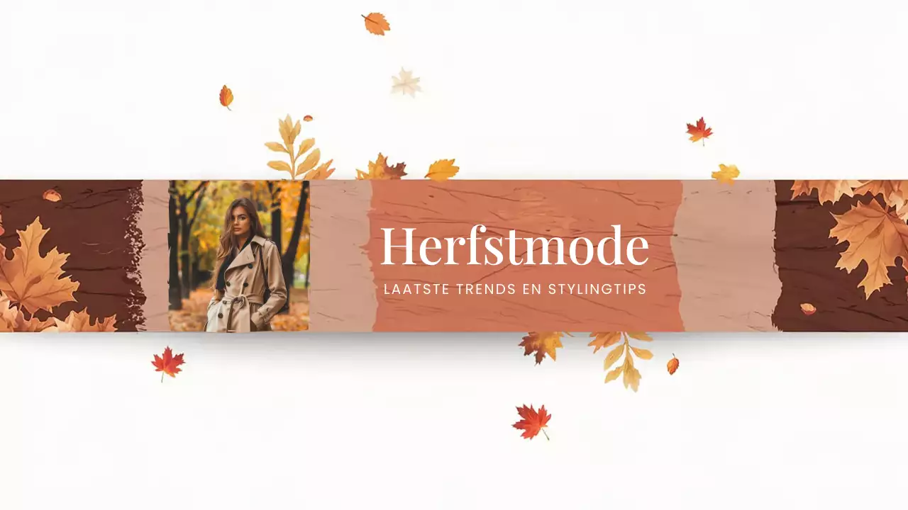 Bruine moderne herfstmode YouTube-kanaal kunst