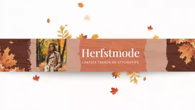 Bruine moderne herfstmode YouTube-kanaal kunst