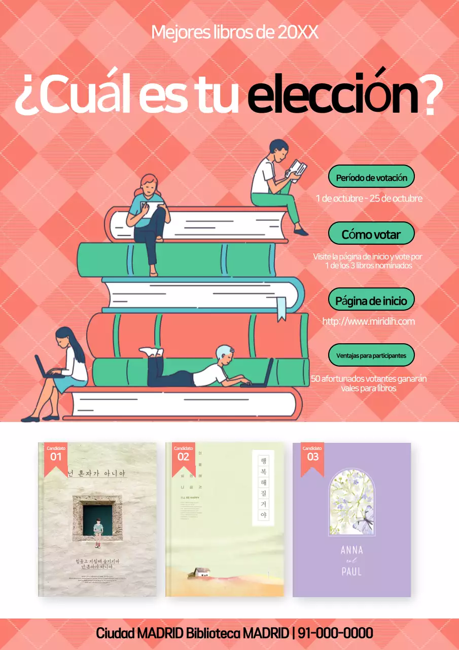 Anuncio del evento Orange Simple Reading