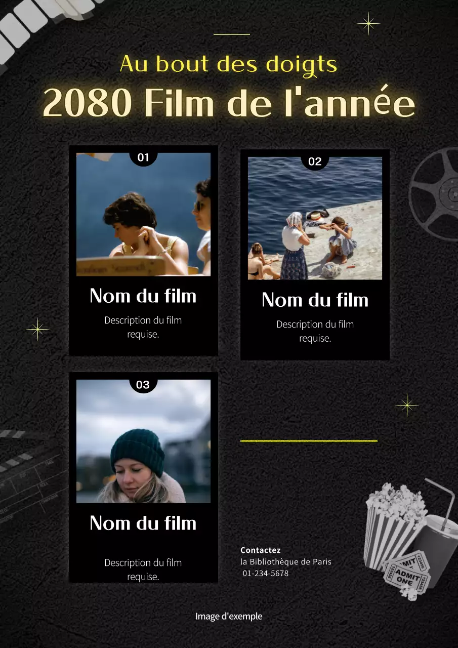 Promouvoir un événement cinématographique rétro noir
