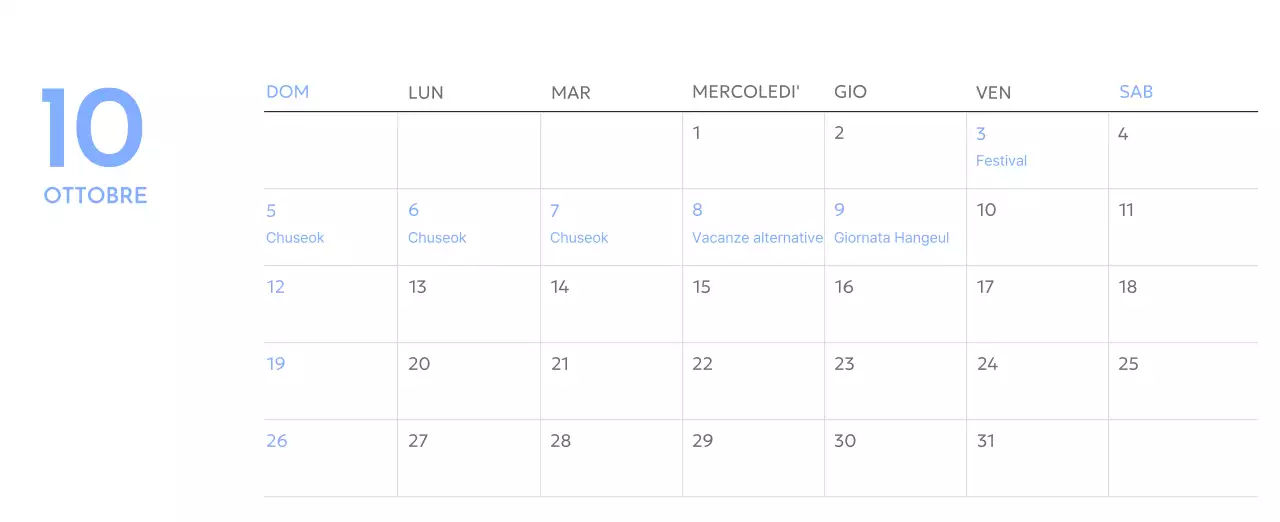 Calendario con foto tracciatore di obiettivi con un tocco di blu