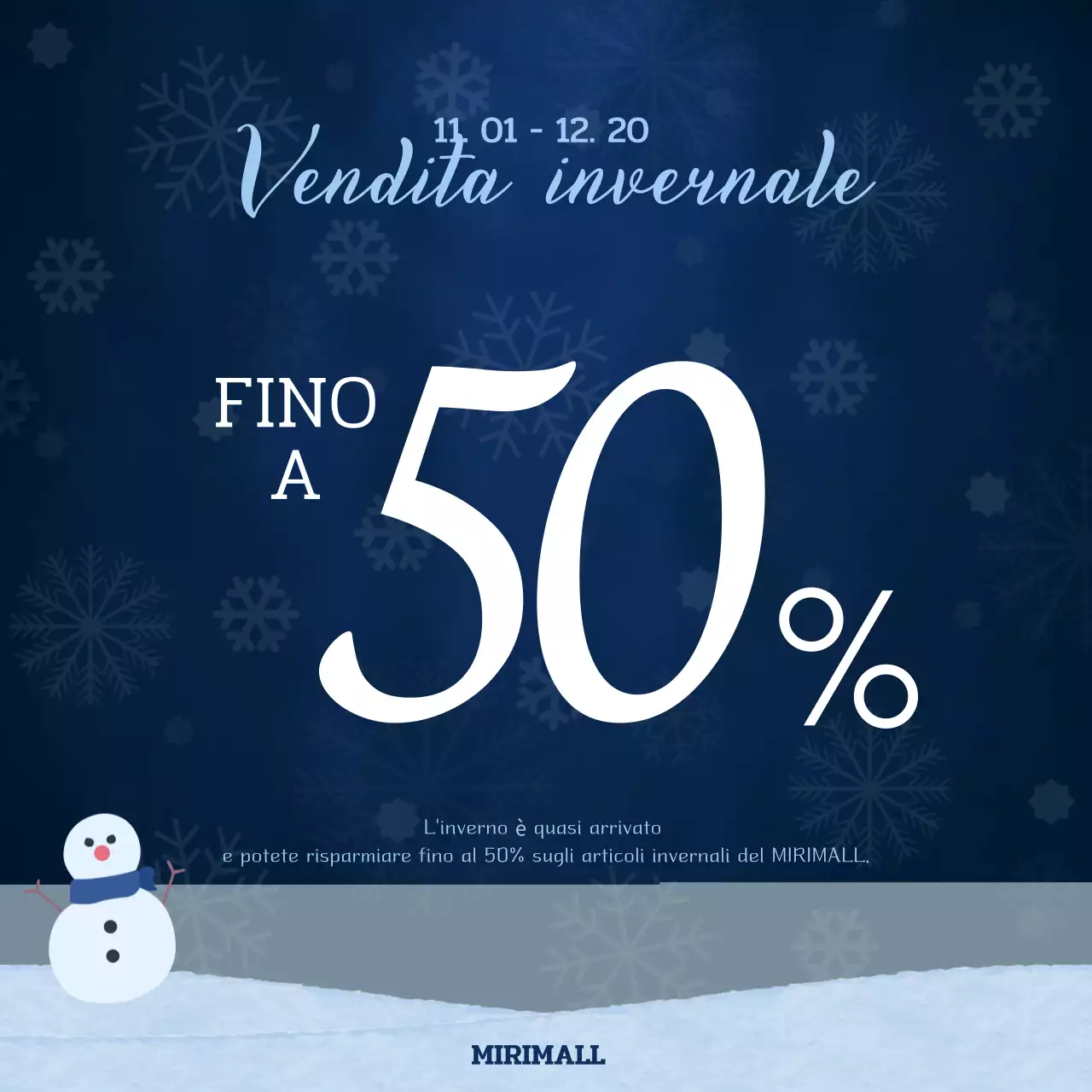 Saldi invernali moderni blu navy
