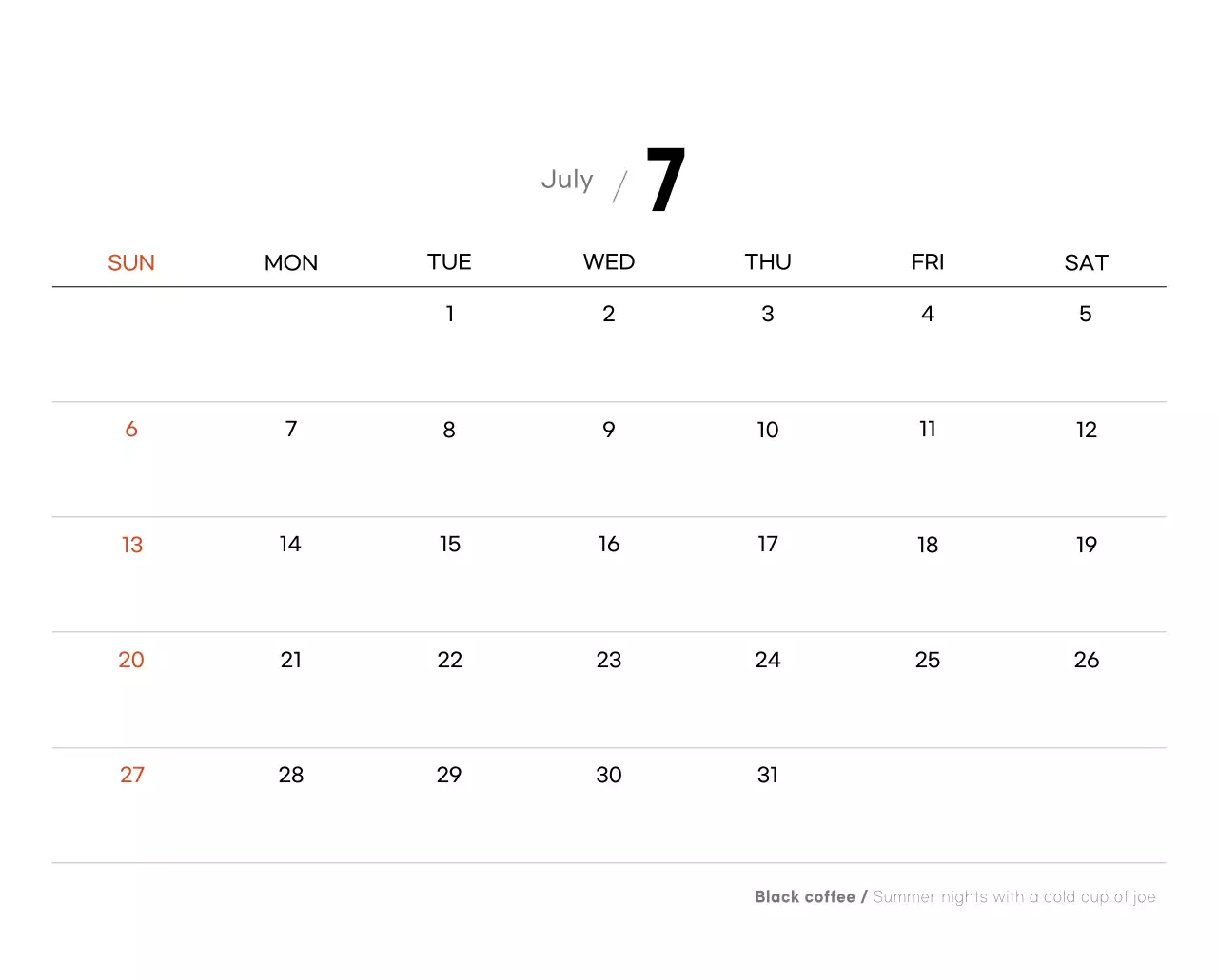 Kalender kopi minimalis berwarna abu-abu