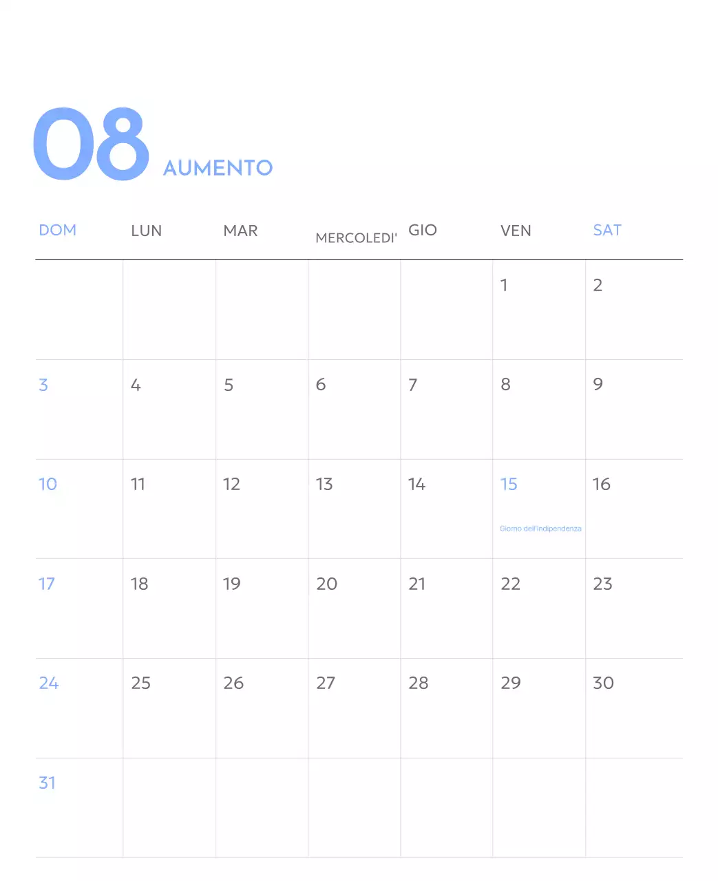 Calendario con foto tracciatore di obiettivi con un tocco di blu
