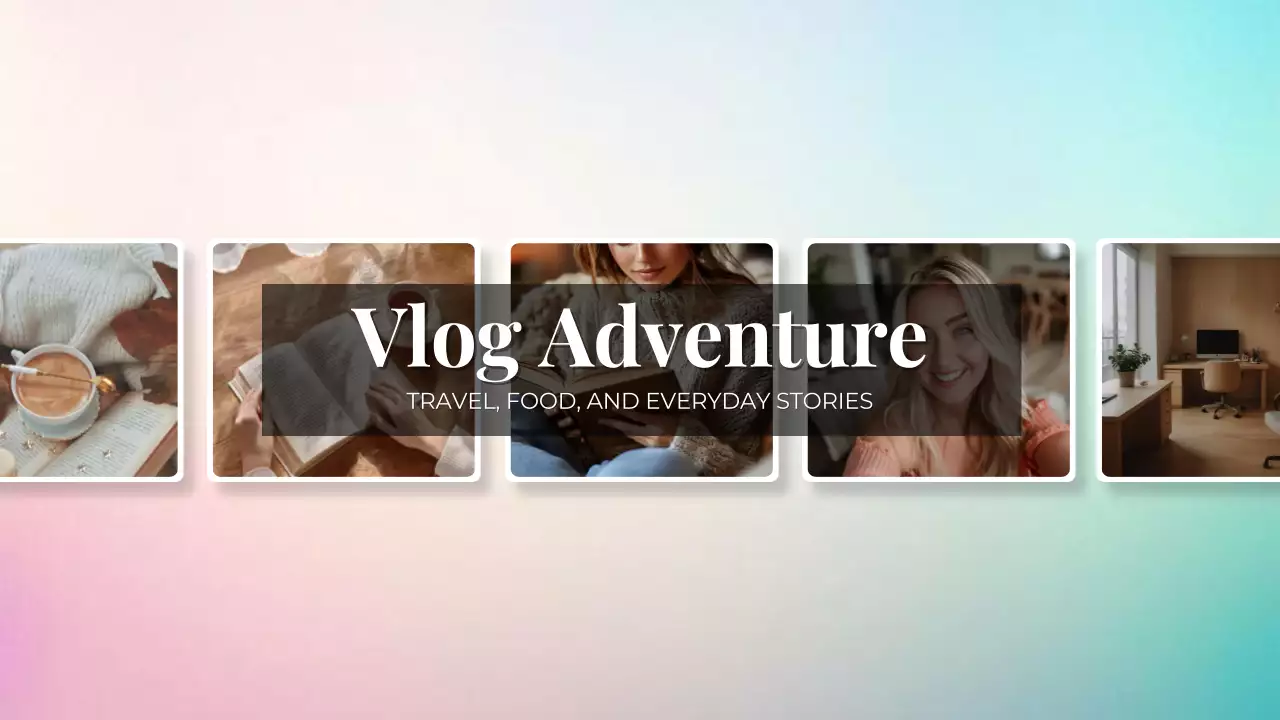 Beige Simple Vlog Promotion YouTube Thumbnail