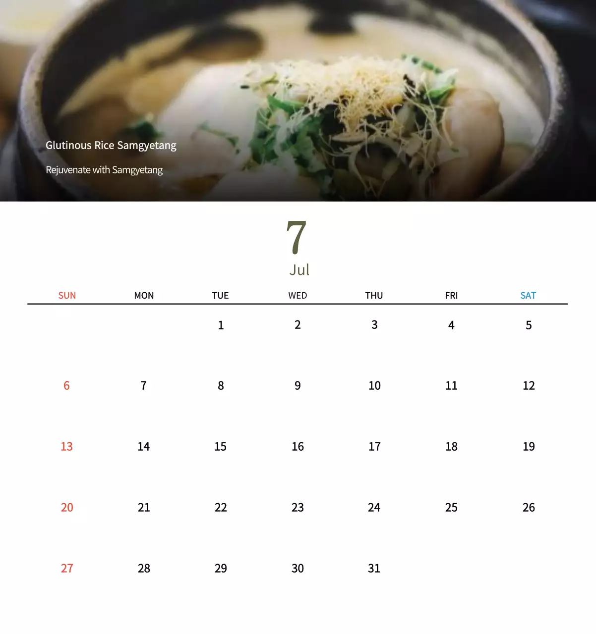 Kalender Makanan Tradisional Krem