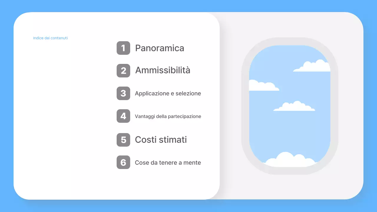 Il programma di stage di Sky Blue Simple