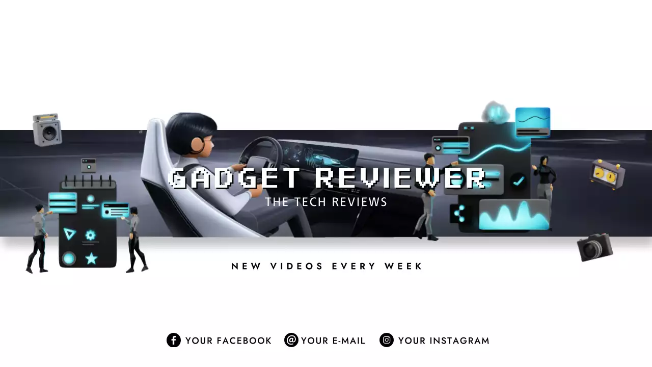 Black Modern Tech Promotion YouTube Thumbnail