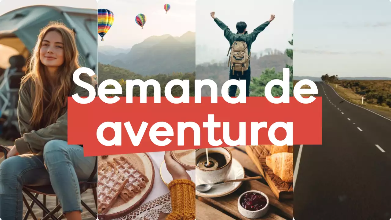 laranja azul verde viagem vlog estilo moderno