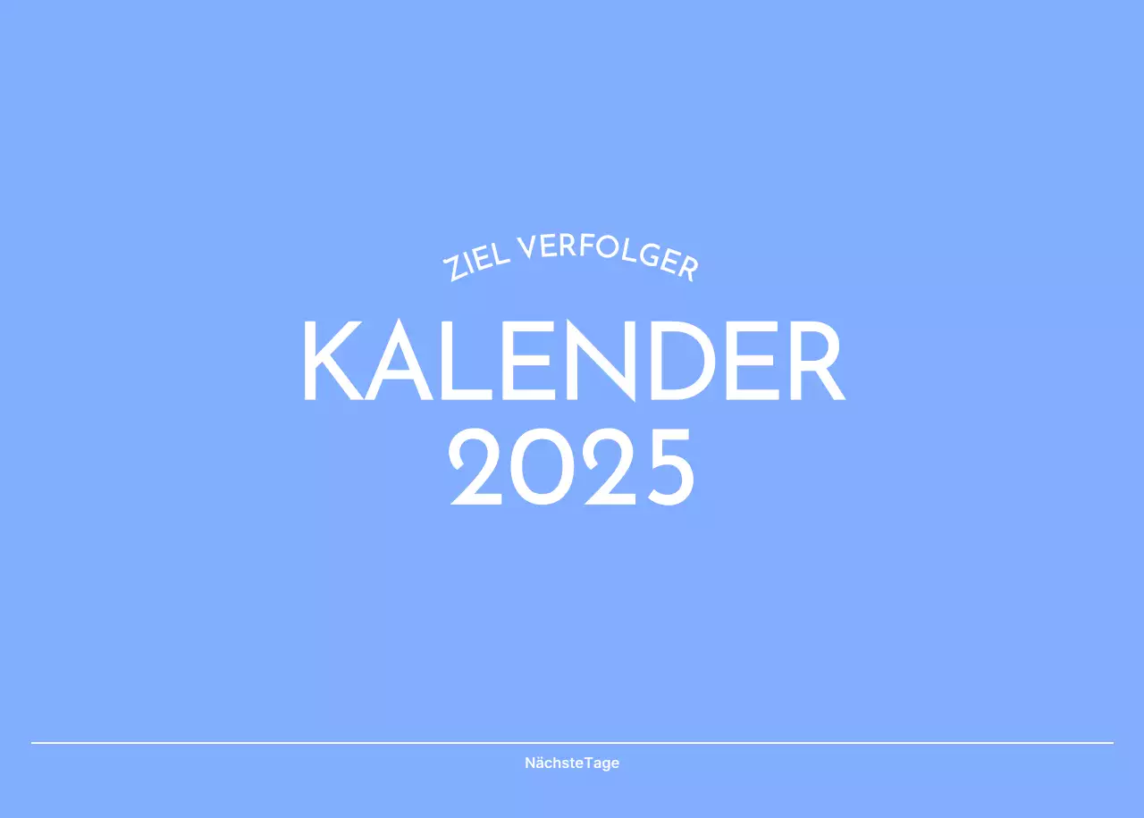 Foto-Zielverfolgungskalender mit einem Hauch von Blau