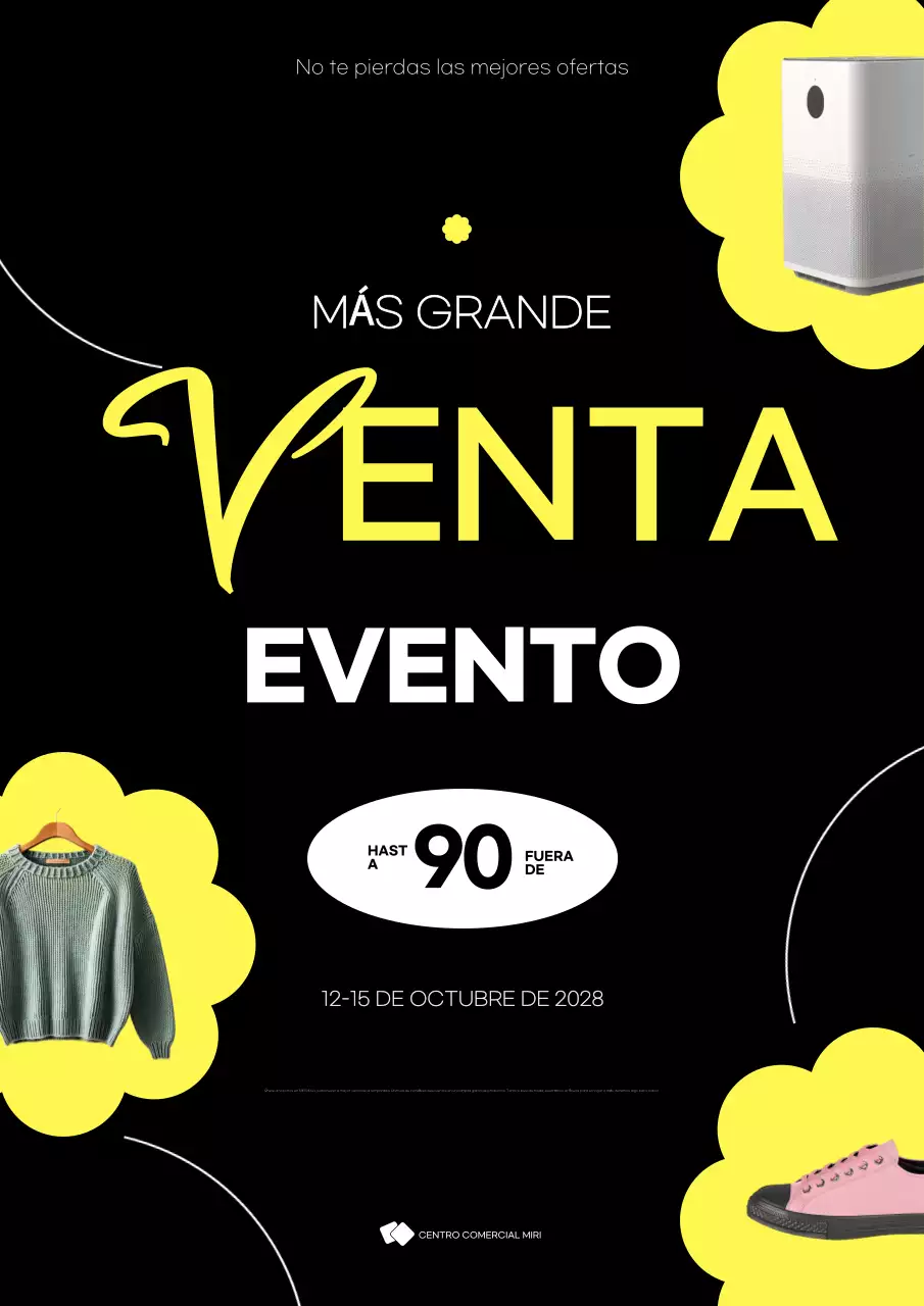 promoción venta moderna negra