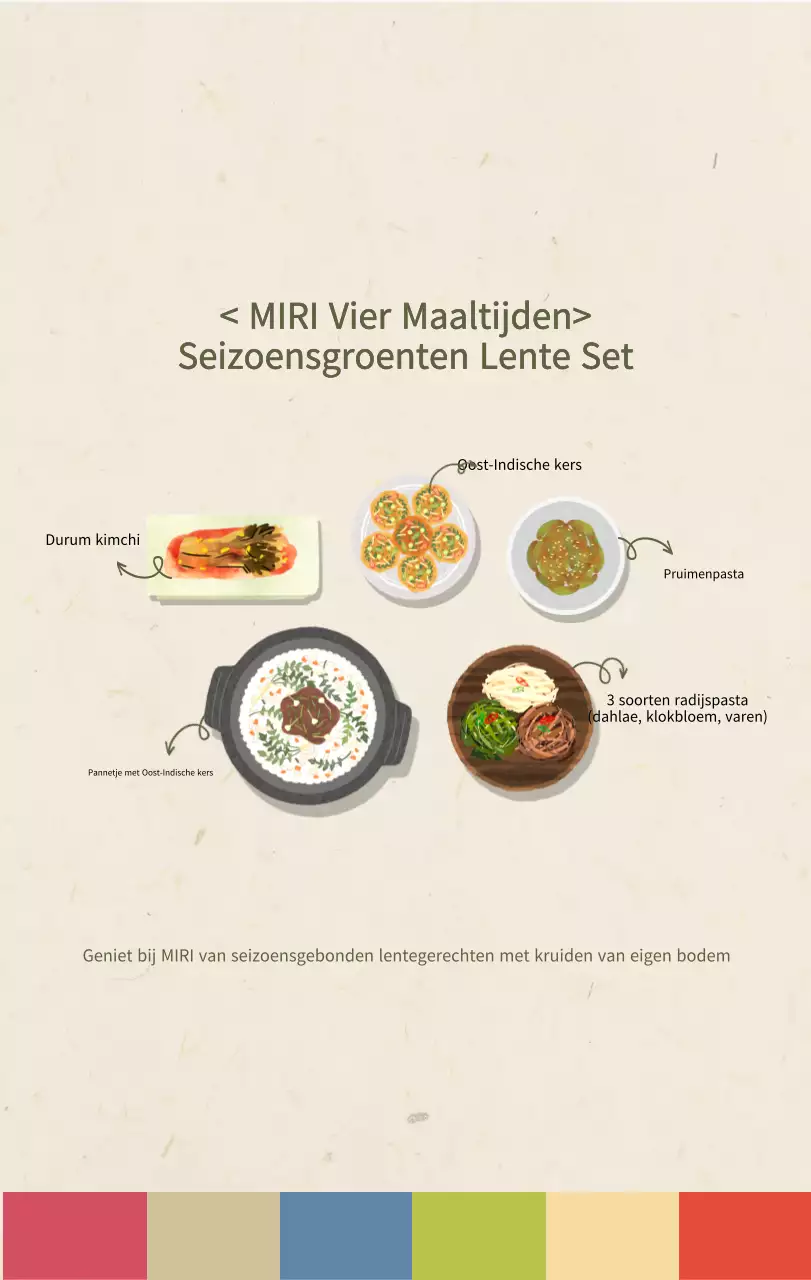 Beige Traditionele Eetkalender