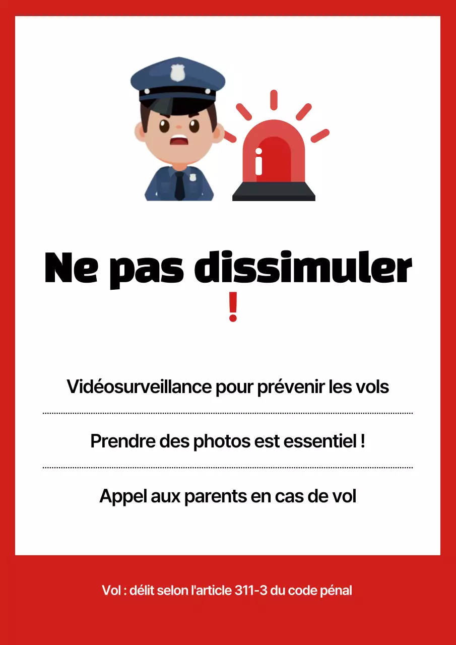 Rouge Simple Attention au vol