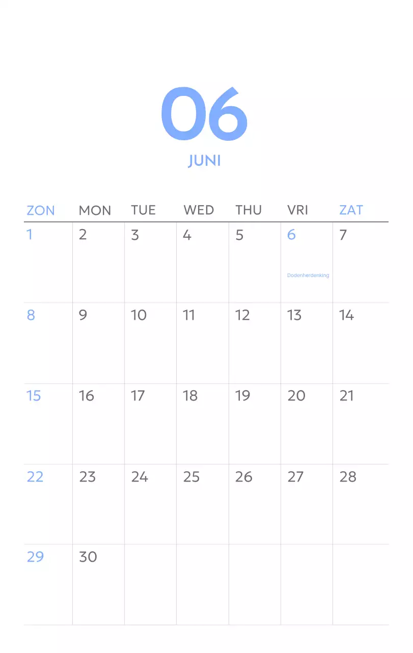 Photo goal tracker kalender met een vleugje blauw