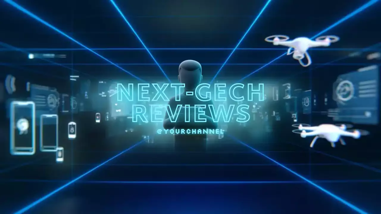 Blue Cyber Tech Promotion YouTube Thumbnail