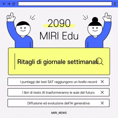 Un bollettino settimanale kitsch in giallo e blu