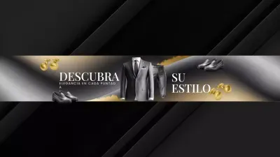 Black Classy Men Fashion YouTube Channel Art