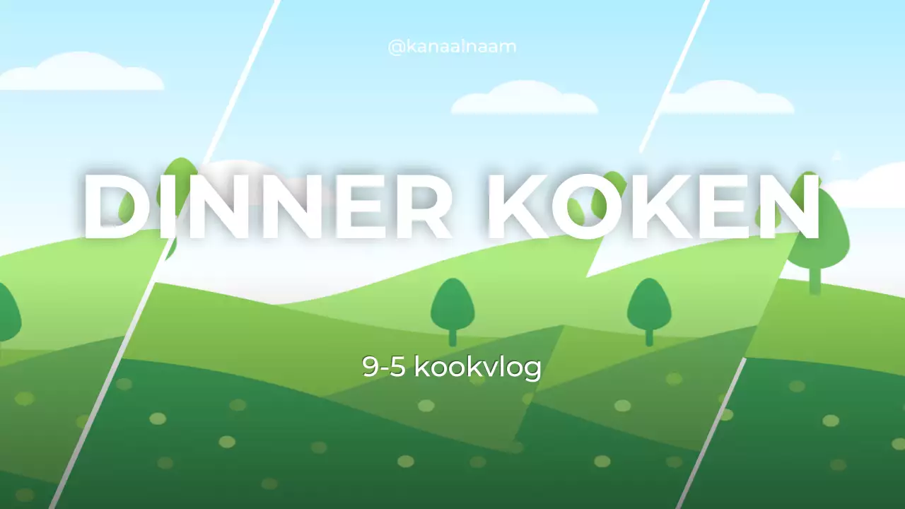 orange beige green cooking dinner vlog modern style