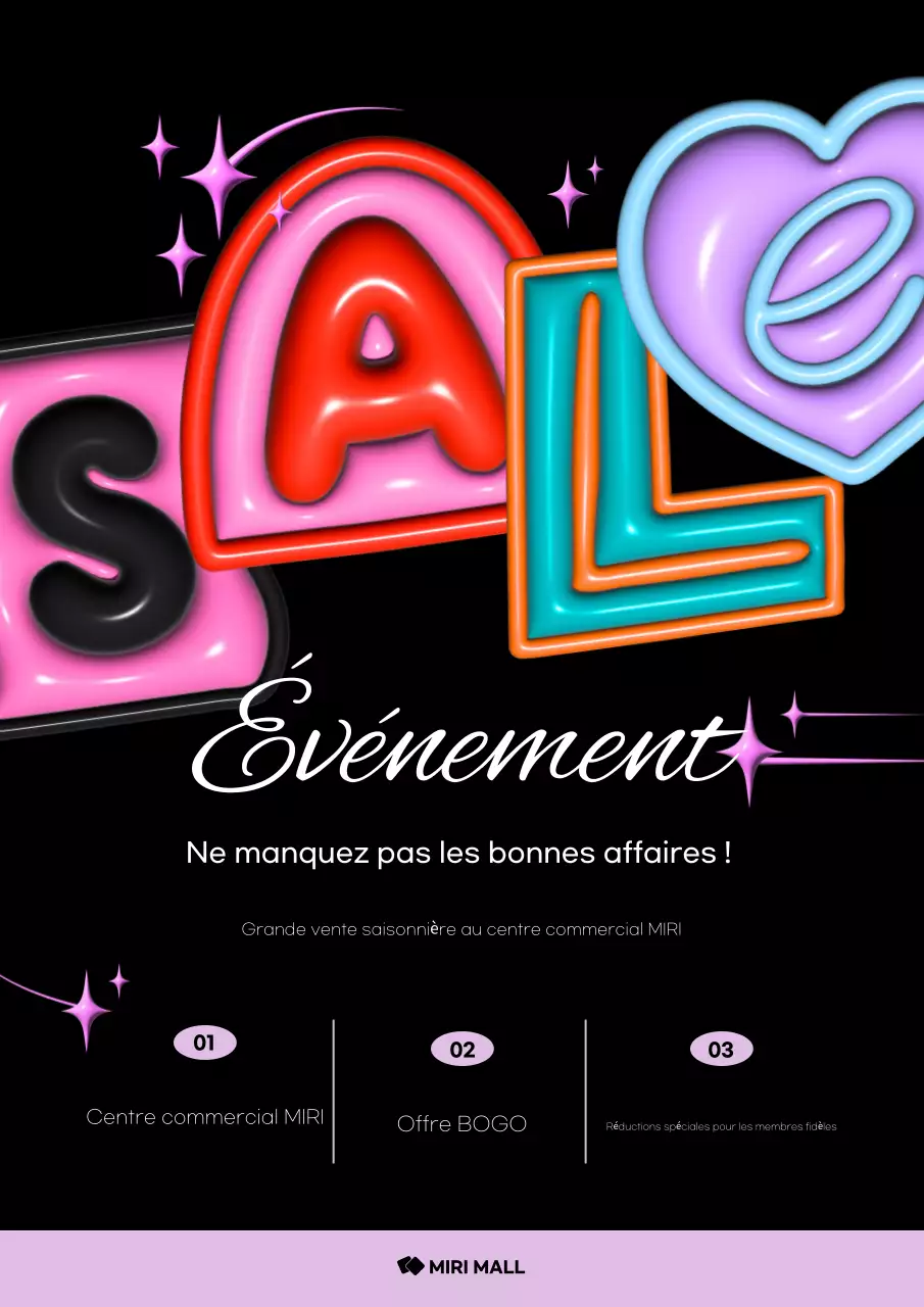 Événement moderne et coloré de promotion des ventes