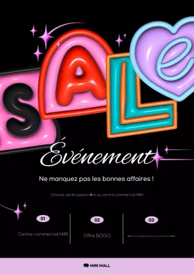 Événement moderne et coloré de promotion des ventes