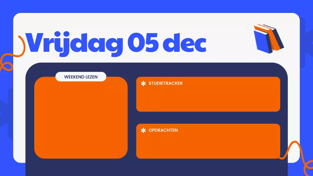 Presentatie Blauwe Moderne Klasagenda Planner