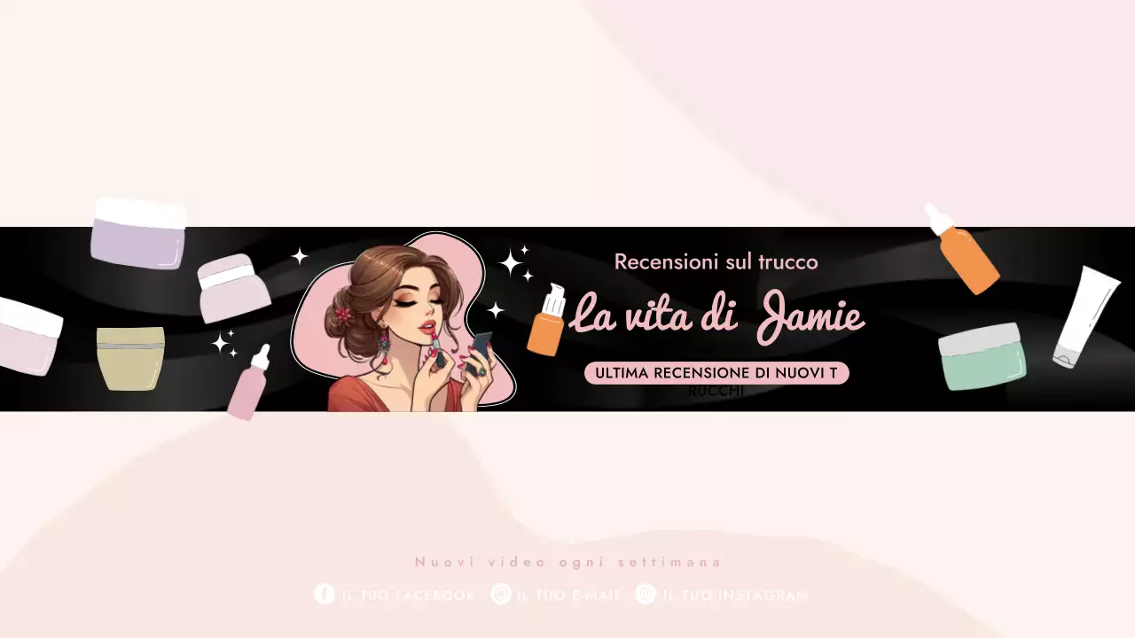 Promozione trucco rosa di tendenza