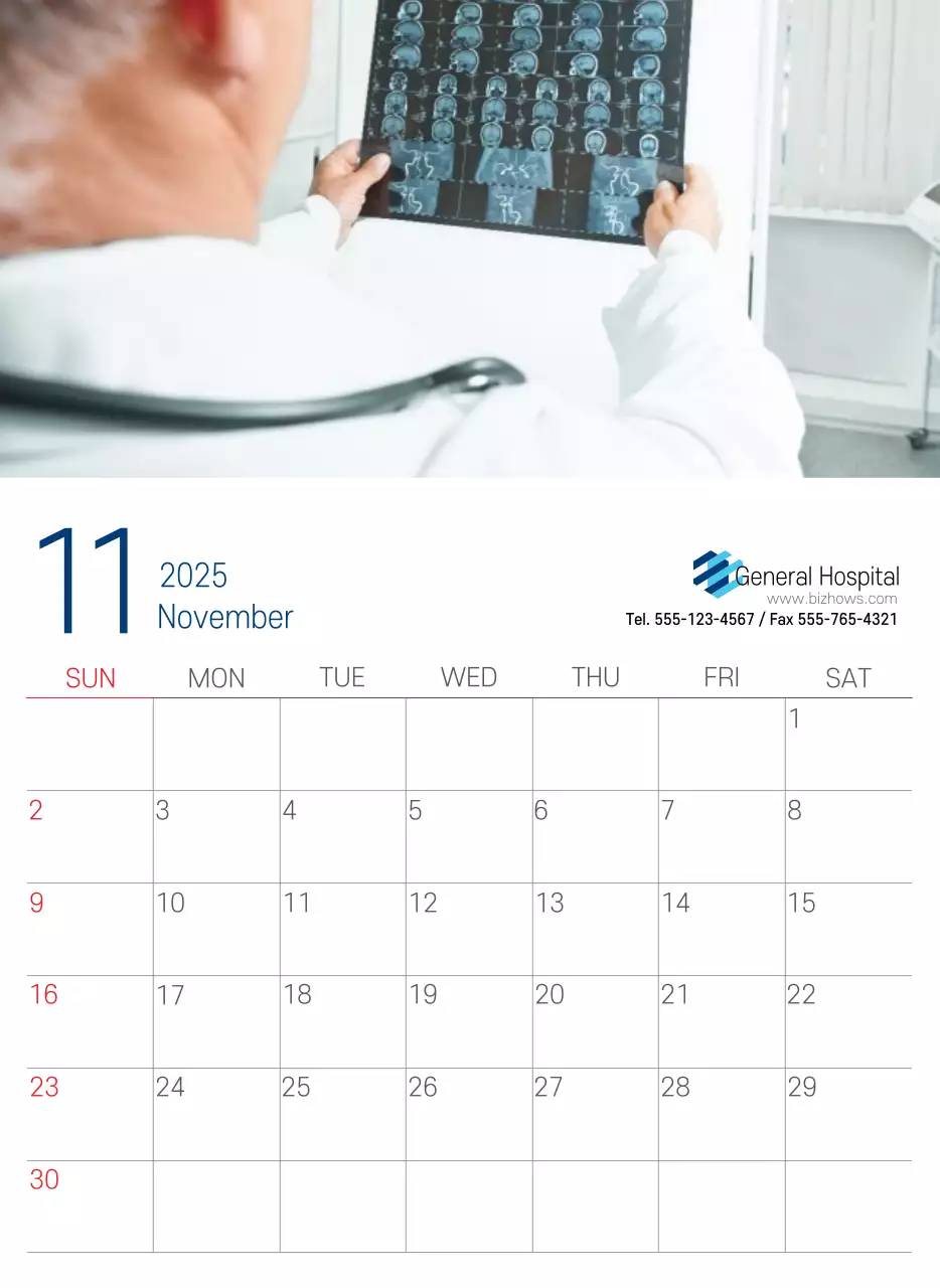 Kalender Promosi Rumah Sakit Sederhana Putih Angkatan Laut