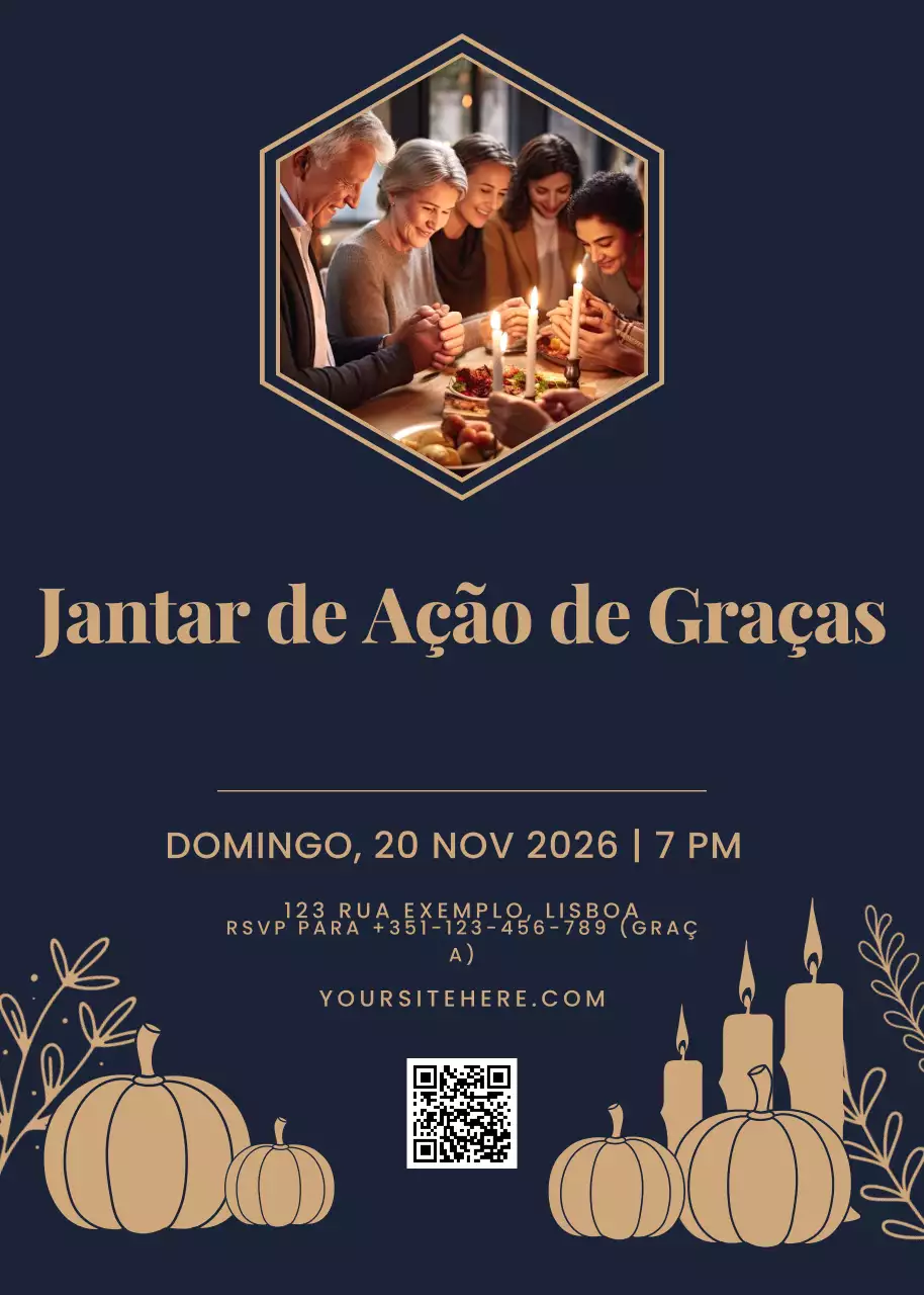 Convite de jantar de ação de graças clássico da Marinha