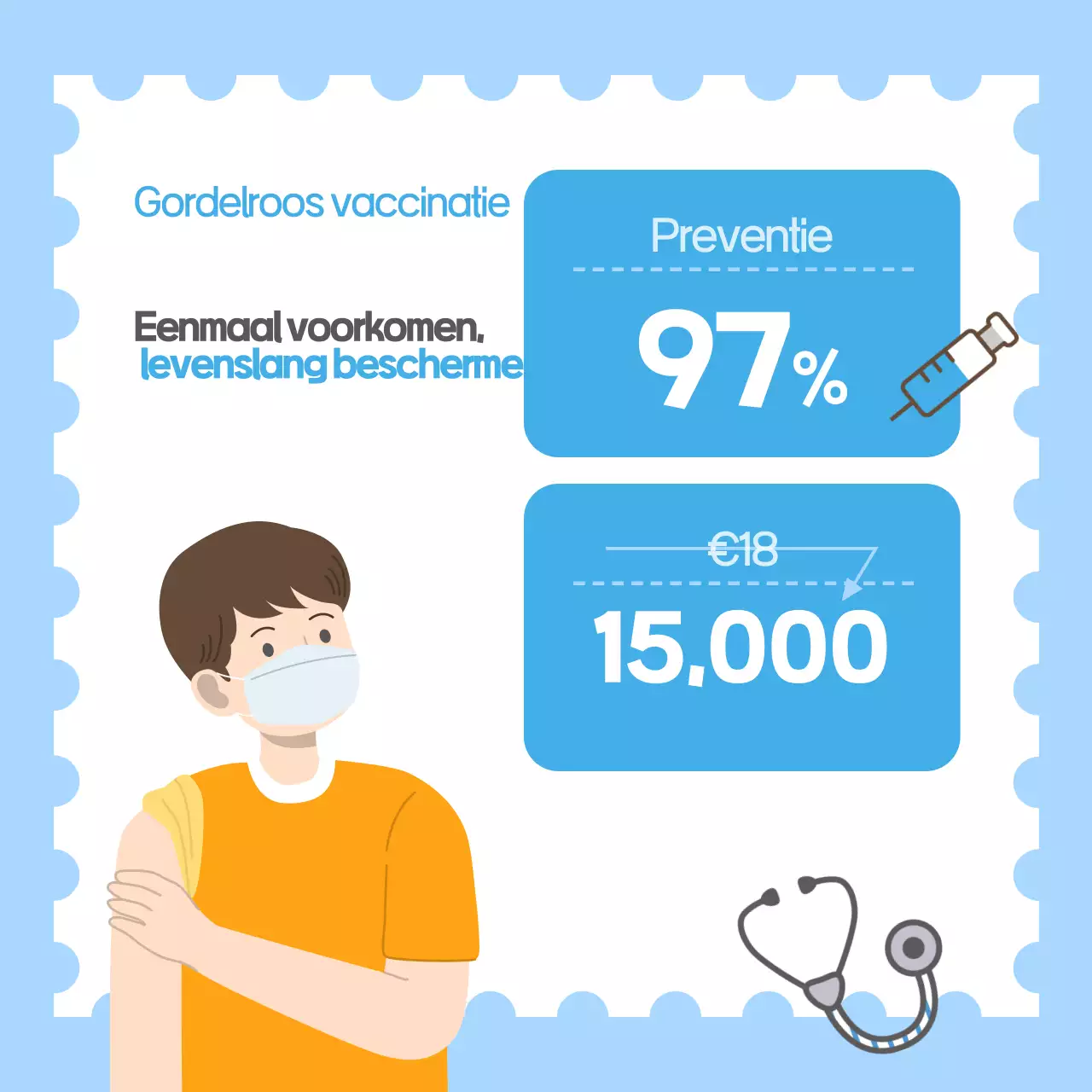 Lichtblauwe eenvoudige gezondheidsgids