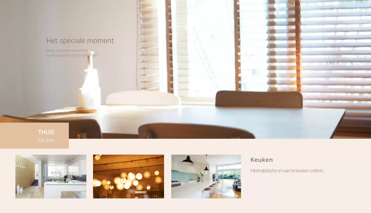 Beige minimalistische interieurkalender