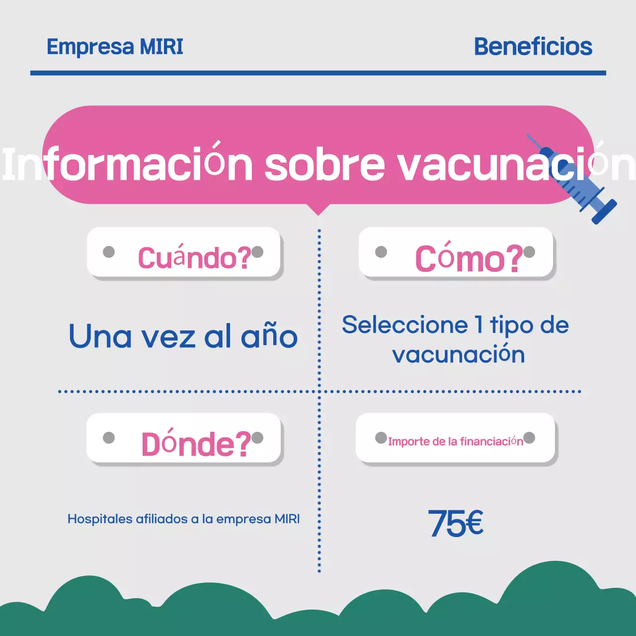 Guía de vacunación Grey Simple