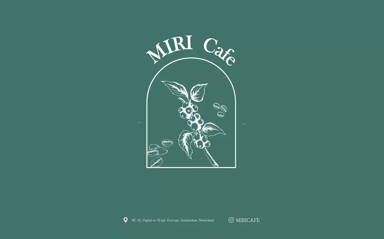 Een moderne cafékalender met aanbevelingen voor de drank van de maand