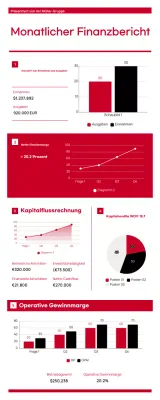roter moderner Finanzbericht