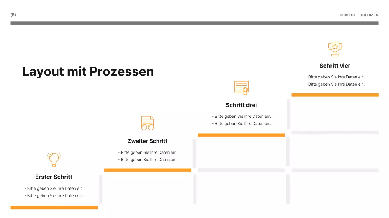 Ein einfacher Geschäftsbericht in Gelb und Grau